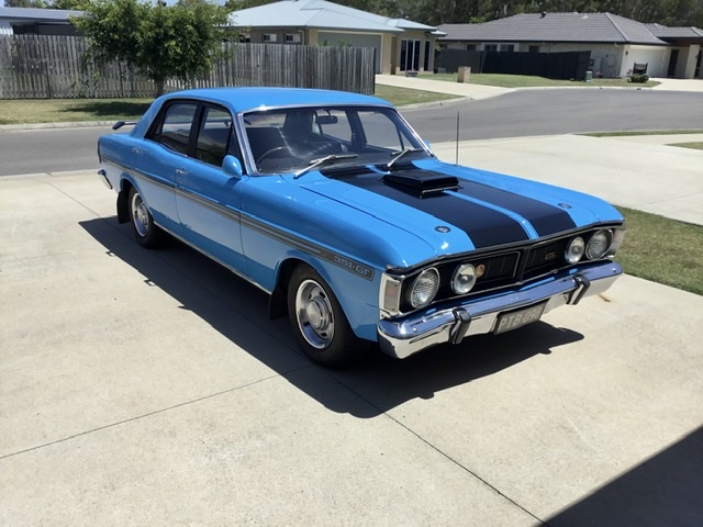 front view blue 1971 XY Ford Falcon GT 351 